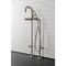 Aqua Vintage CCK8408DX Freestanding Tub Faucet with Supply Line, Stop Valve, Brushed Nickel CCK8408DX - alternate 6